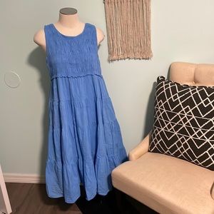 Anthropologie Lined Long Dress L Large